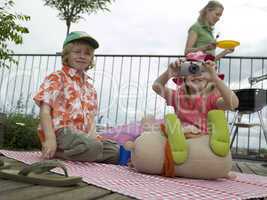 Picknick auf dem Balkon