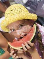 Wassermelone essen