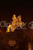 Dresden Goldener Reiter Nacht - Dresden Golden Knight night 09