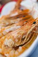 Giant Prawns or Shrimp Grilled in Garlic Butter