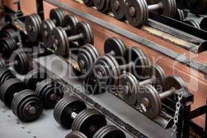 Collection of barbells