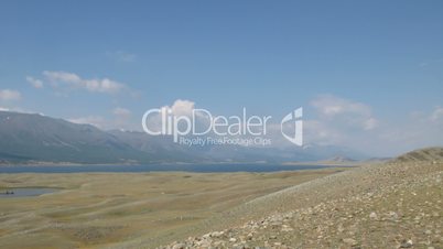 Mountain lake Khoton Nuur in Mongolian Altai timelapse