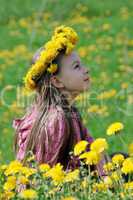 Young girl in summer day.