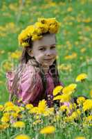 Young girl in summer day.