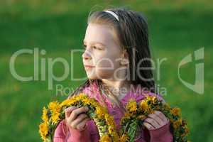 Young girl in summer day.