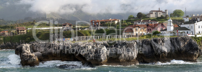 Panorama von Llanes, Asturien,Spanien