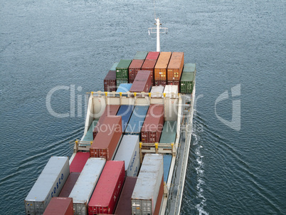 Containerschiff,Containerfeeder auf dem Nord-Ostsee Kanal, Kiel