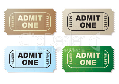 admit one ticket set