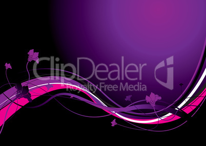 abstract floral purple