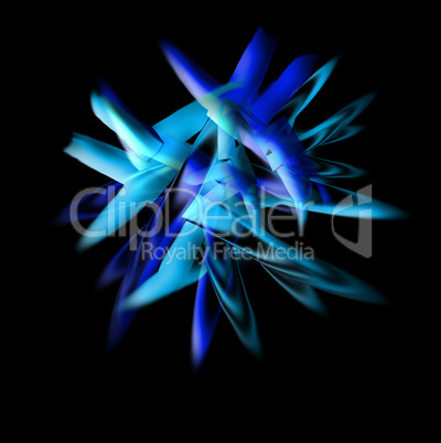 abstract flame blue