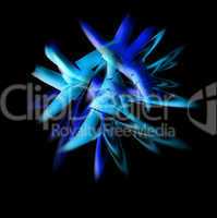 abstract flame blue
