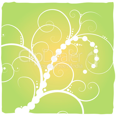 abstract floral green