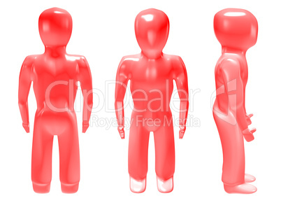 3d man red