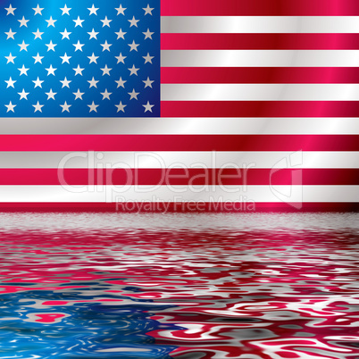 US flag wave