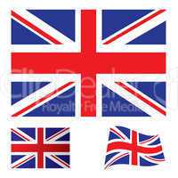 United kingdom flag set
