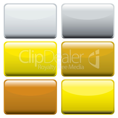 metallic oblong web buttons