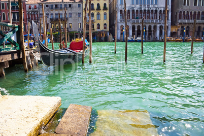 Venetian gondola on Grand Canal