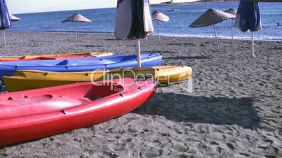 Canoes on the beach