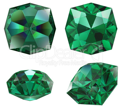 emerald gem isolated