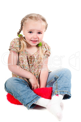 Little girl in studio