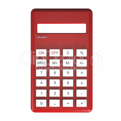 Red calculator