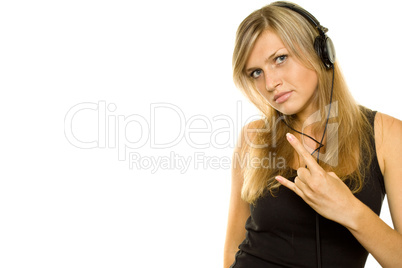 Girl in headphones