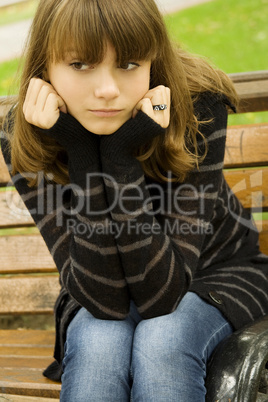 Beautiful girl in a park