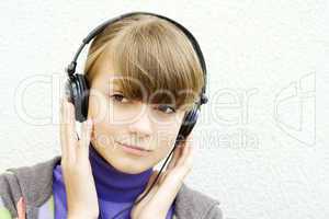 Girl with headphone