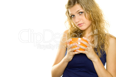 Beautiful girl with a cup of tea