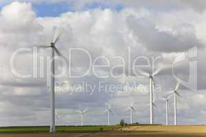 Windfarm of Green Energy Wind Turbines