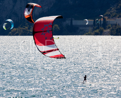 Parasurfing on Lake Garda