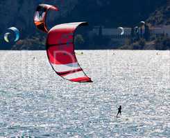 Parasurfing on Lake Garda