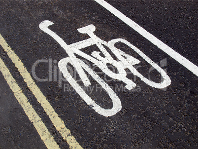 Bike lane sign