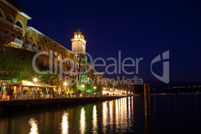 Hotel at Gardone at night