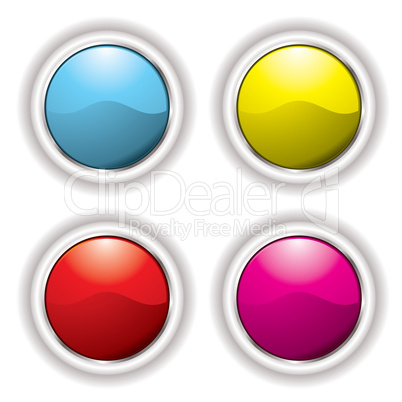 white bevel button
