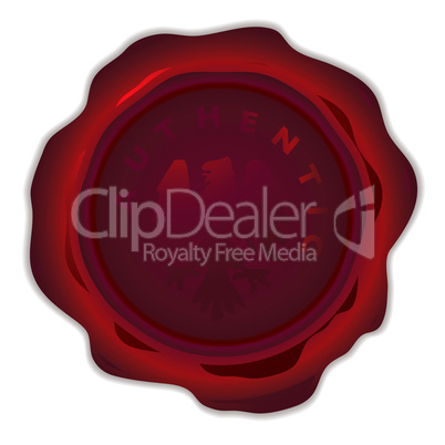 wax seal round dark