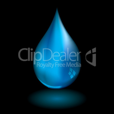 water droplet black