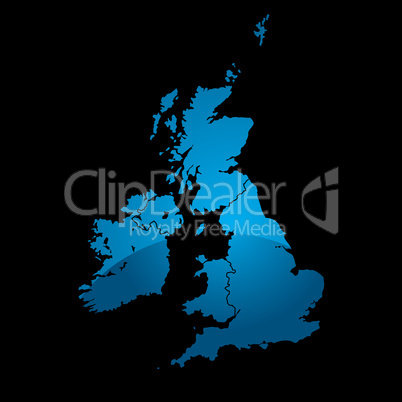 uk map blue divide