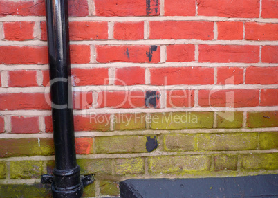 two tone brick wall