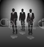 three business men