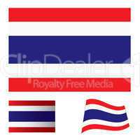Thailand flag set