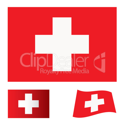 switzerland flag set