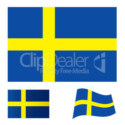 Sweden flag set