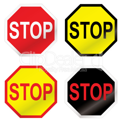 stop road sign variation