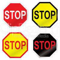 stop road sign variation