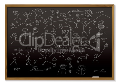 stick man blackboard