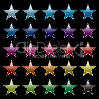 star rainbow black