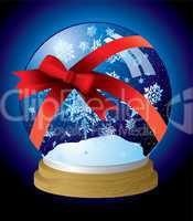 snow globe ribbon