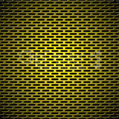 slot grill gold metal background
