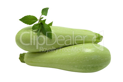 Two zucchini with basil